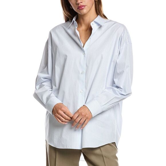 The Row Tops - The Row Womens  Button Shirt, Blue